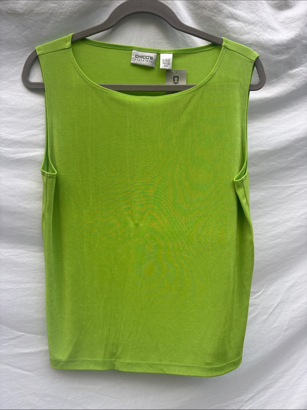 Chico's Bright Lime Green Sleeveless Tank
